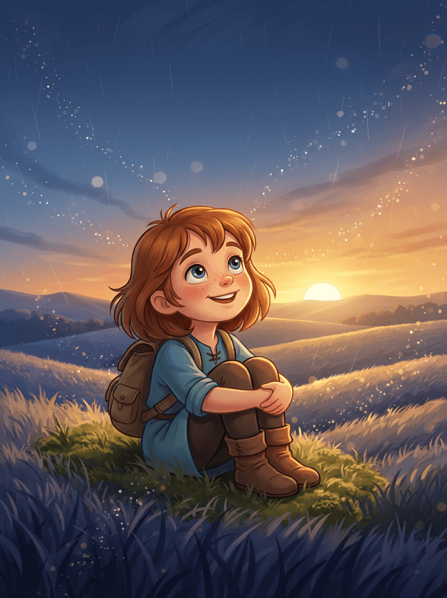 Malá Miška v malebném údolí vděčně hledí k zapadajícímu slunci.